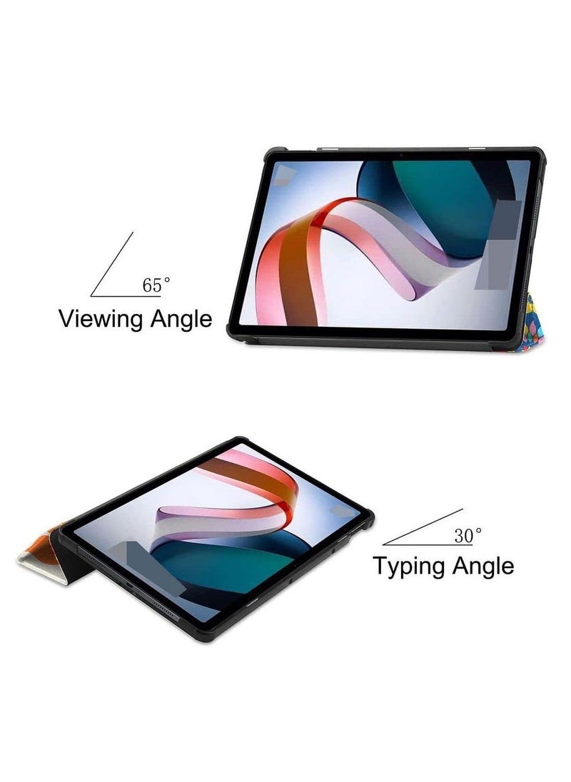 جراب لجهاز Xiaomi Redmi Pad 10.61 2022، جراب أنيق من جلد البولي يوريثان قابل للطي مع حامل رفيع وخفيف الوزن مع خاصية الاستيقاظ/النوم التلقائي (KN-3) - Image 4